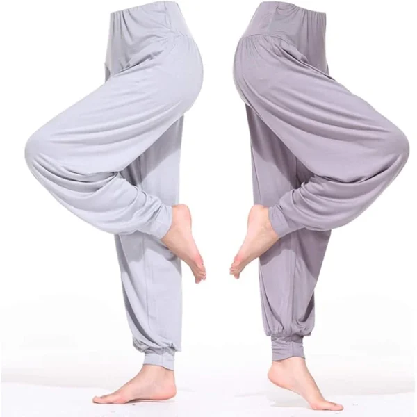 Calça Harém Feminina para Yoga Cinza