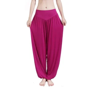 Calça Harém Feminina para Yoga Fúcsia