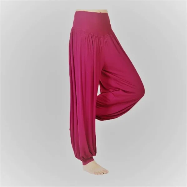 Calça Harém Feminina para Yoga Fúcsia