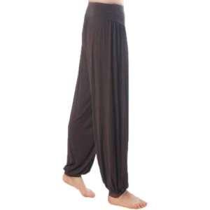 Calça Harém Feminina para Yoga Marrom