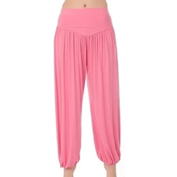 Calça Harém Feminina para Yoga Rosa