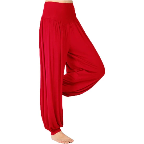 Calça Harém Feminina para Yoga Vermelho