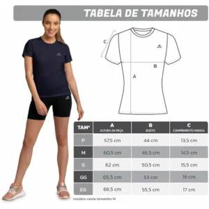 Camiseta para Yoga Dry Basic Azul Marinho