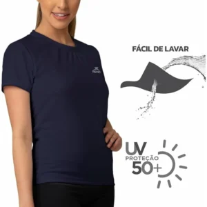 Camiseta para Yoga Dry Basic Azul Marinho