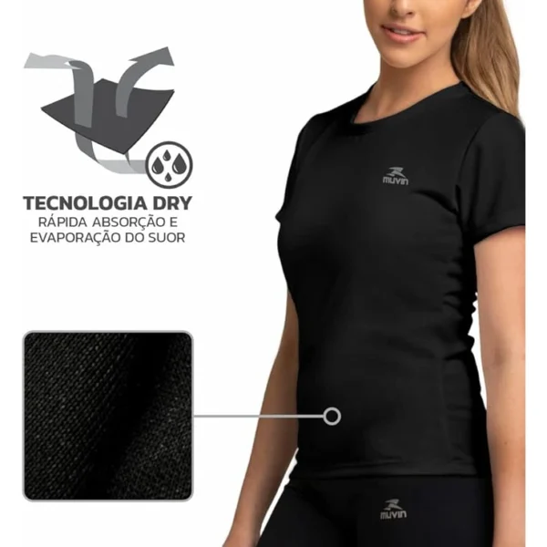 Camiseta para Yoga Dry Basic Preto