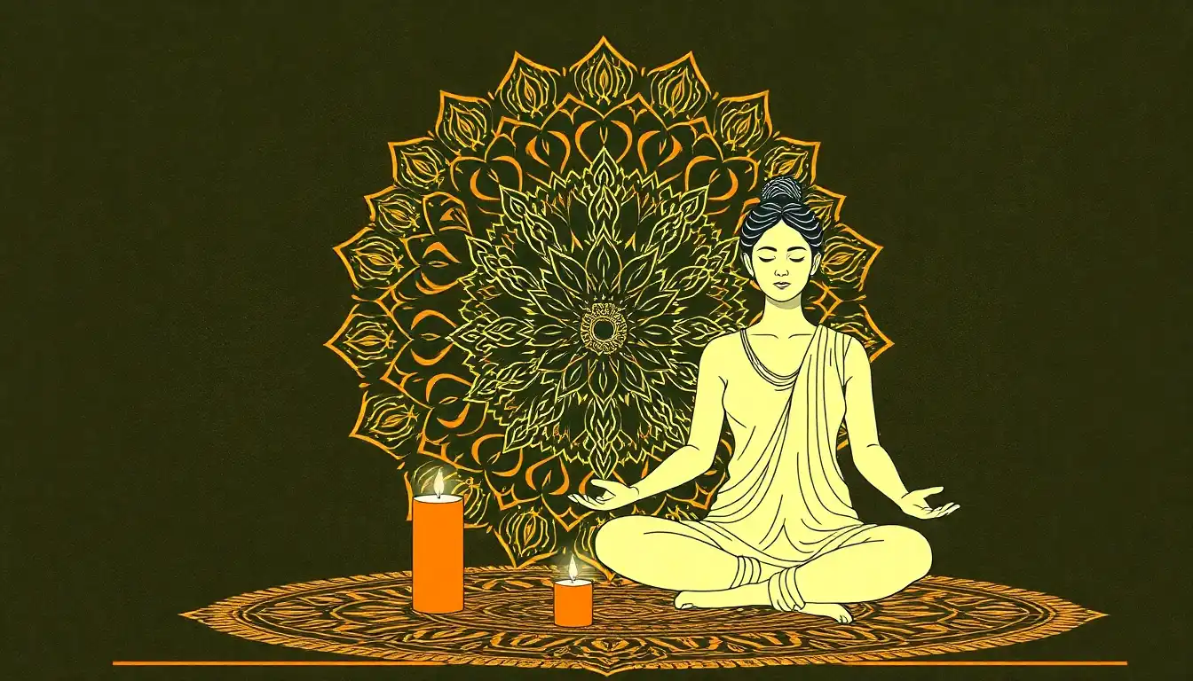 Meditação trataka com mandala (Concentração na Mandala)