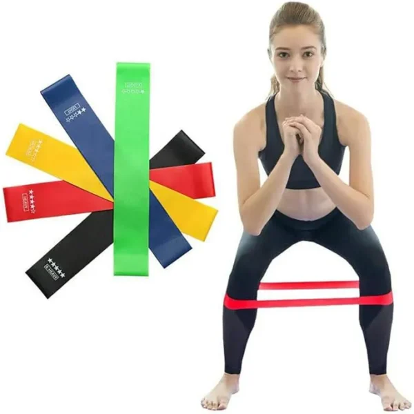 Kit de 5 Faixas Elásticas para Yoga